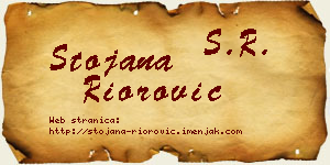 Stojana Riorović vizit kartica